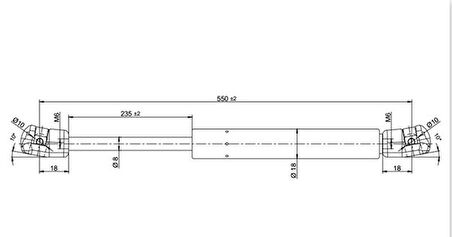 Chevrolet Captiva Ön Kaput Amortisör BOY 550 [Cey] (96830124)